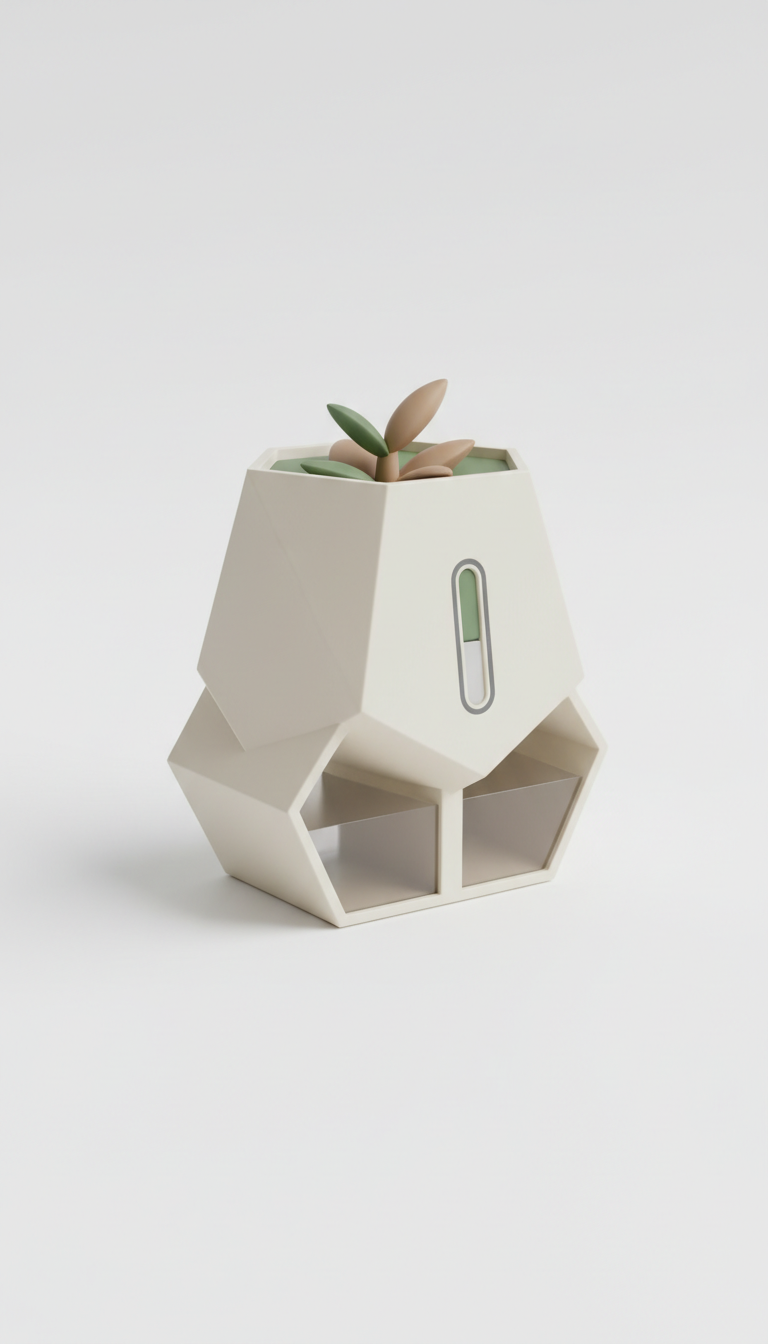 Geometric Self-Watering Planter